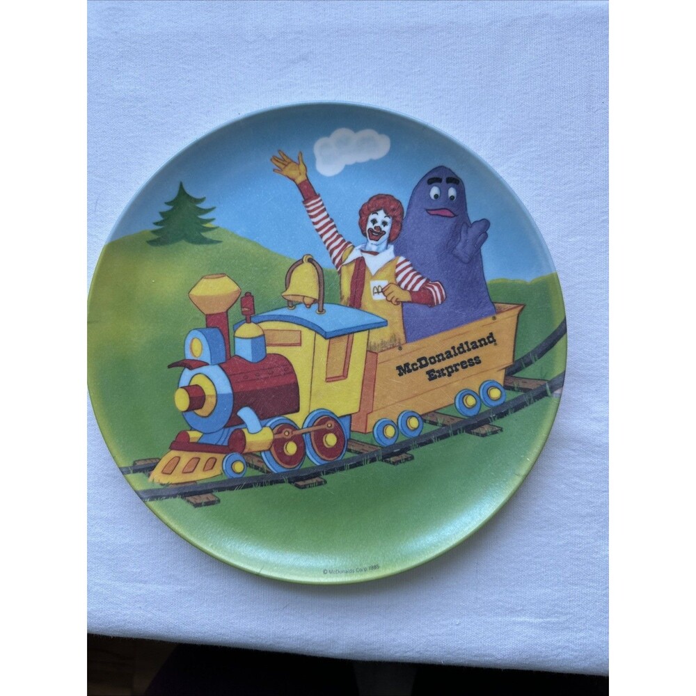 Vintage McDonalds Plate 1985 VTG 80’s Mcdonadland Express